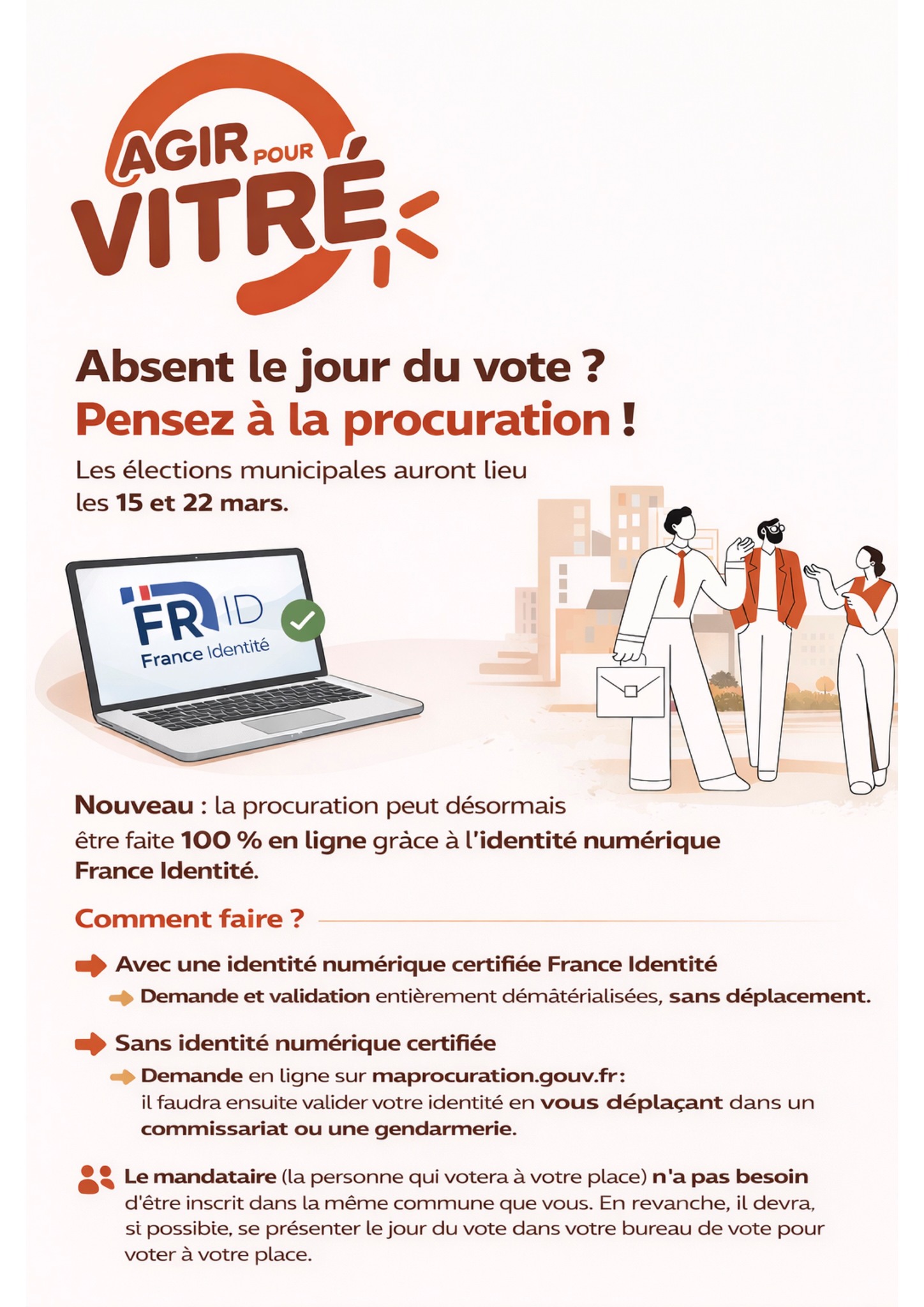 Municipales : si vous êtes absent, pensez à la procuration
